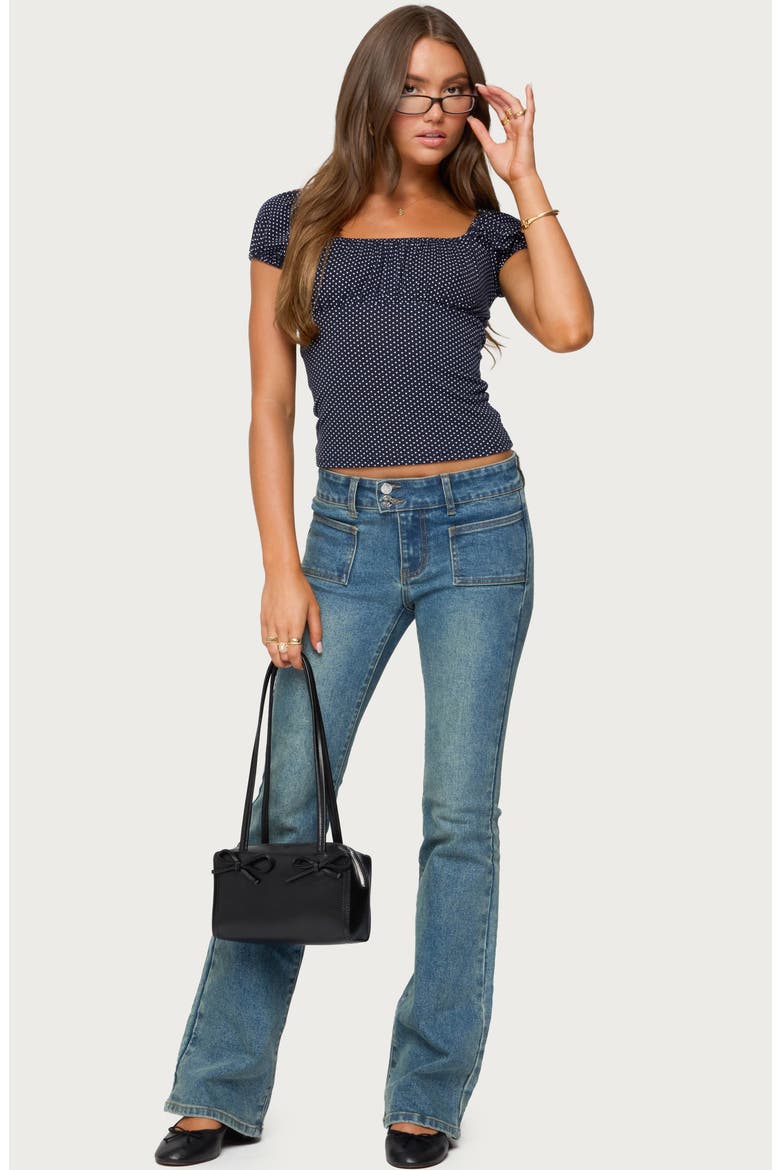 Stefania Polka Dot Top, Alternate, color, NAVY