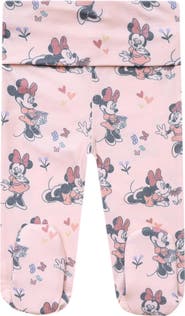 Copper Pearl Minnie Mouse Print Footed Pants