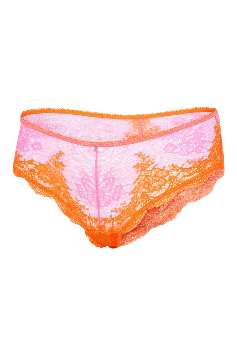 Lacestruck Hipster Briefs, Alternate, color, ROSE DAY PINK/ SOL ORANGE