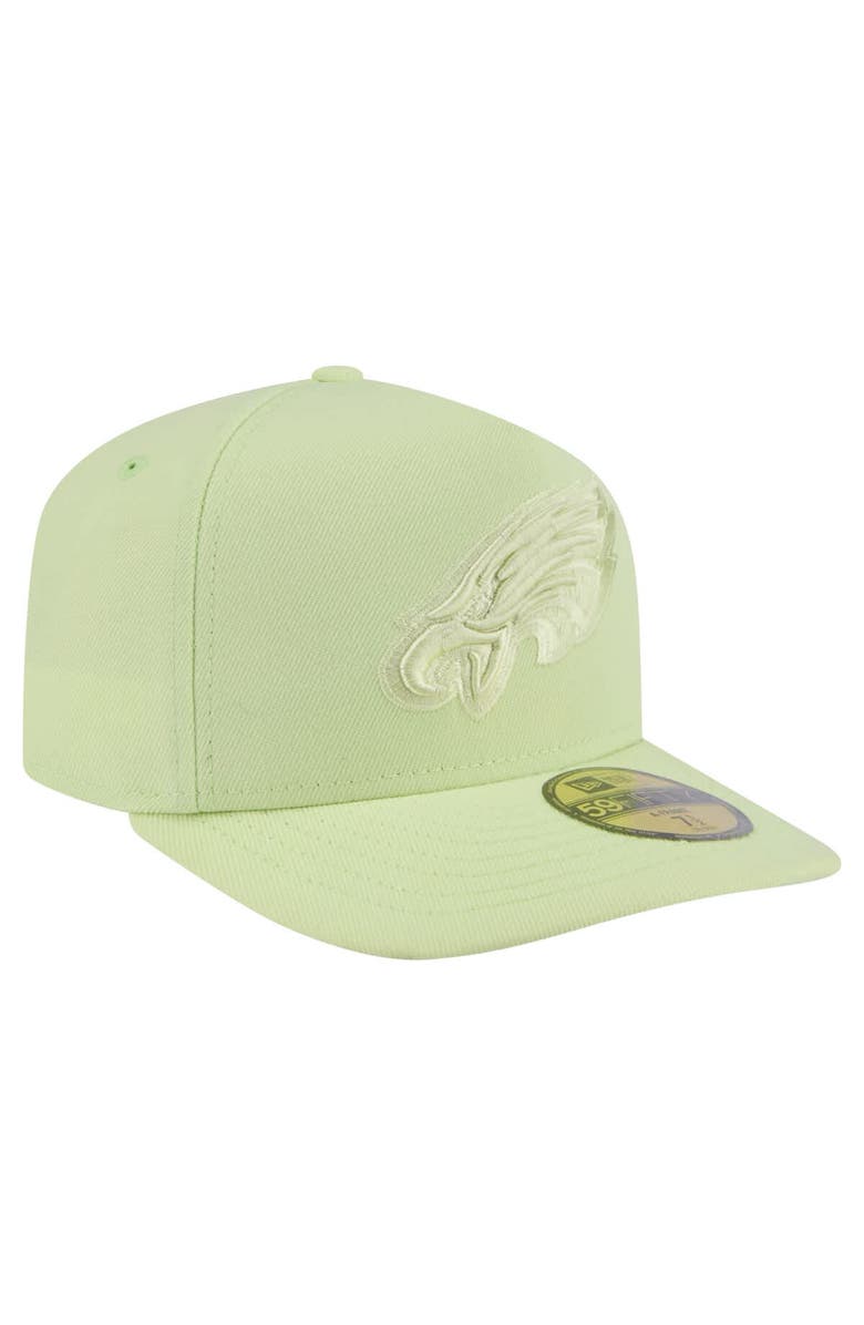 New Era Men's New Era Green Philadelphia Eagles Color Pack A-Frame 59FIFTY Fitted Hat, Alternate, color, Green