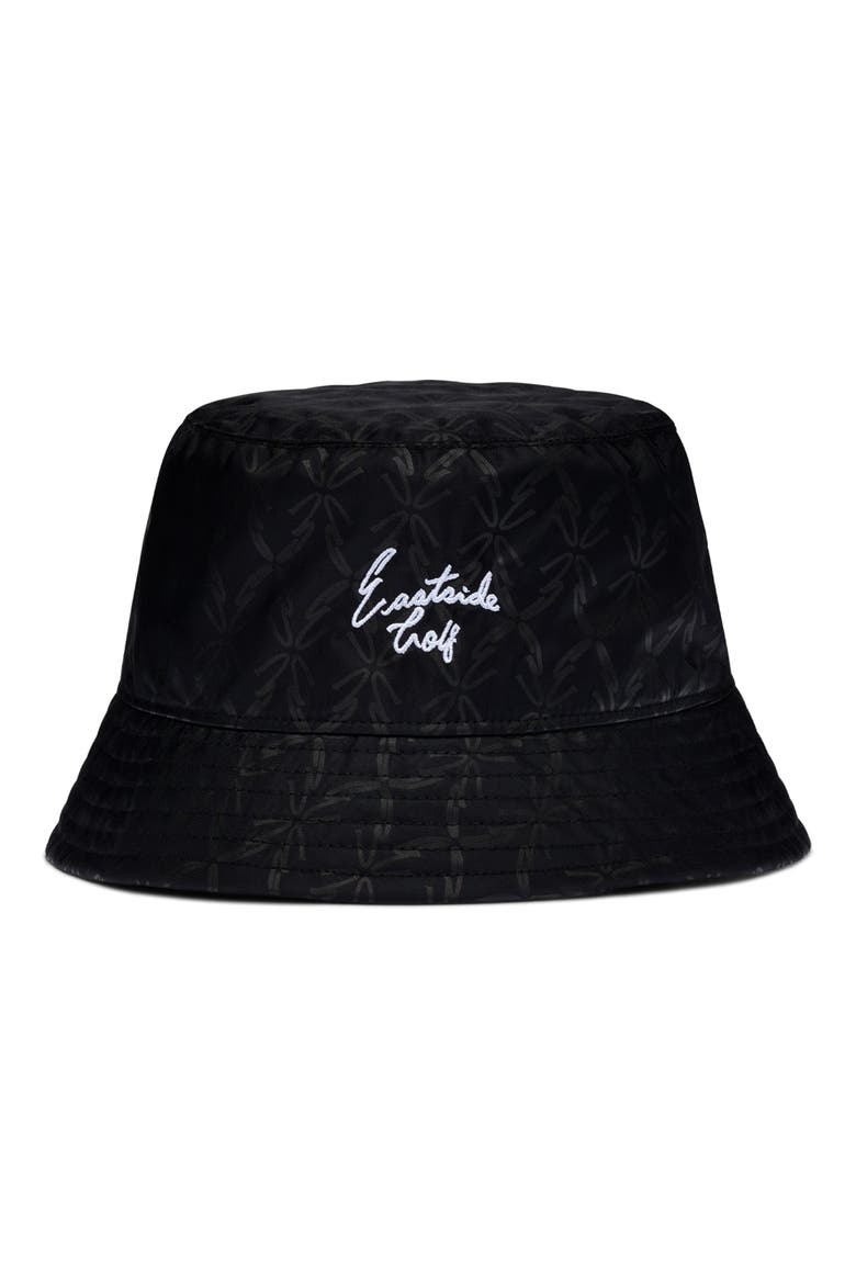Nylon Bucket Hat, Alternate, color, BLACK