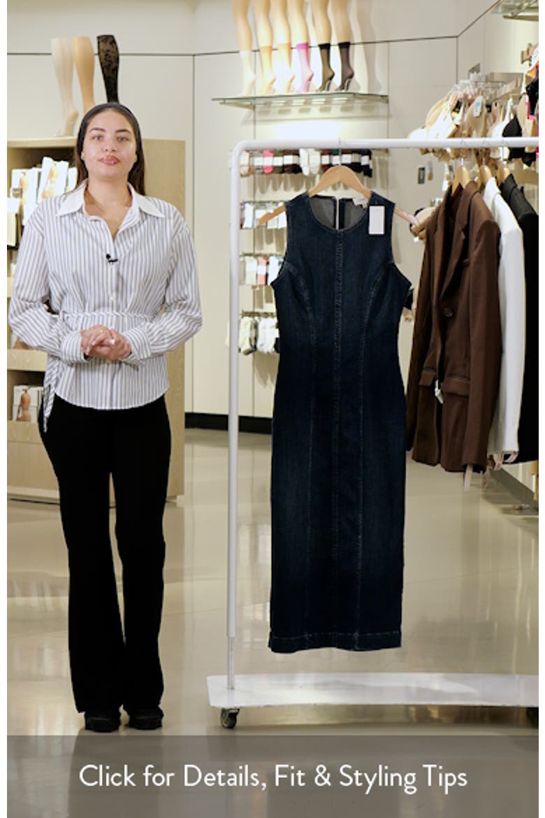 Esme Denim Midi Sheath Dress video