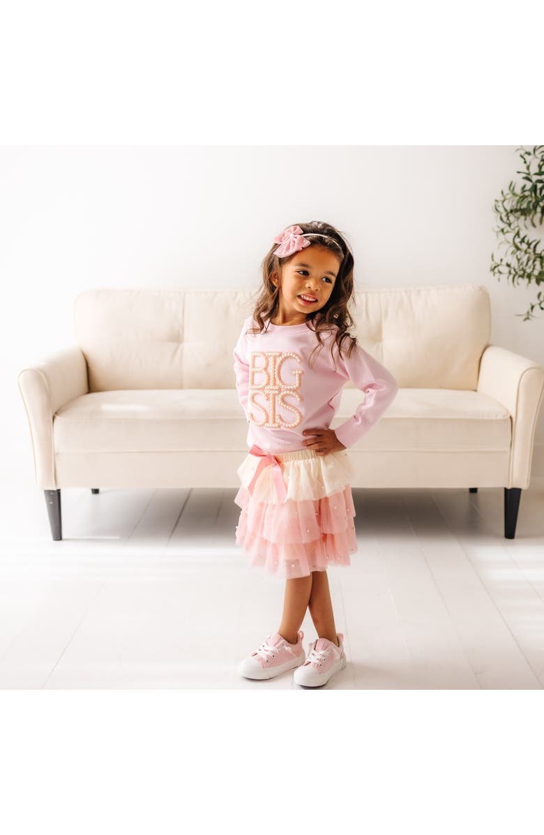 Sweet Wink Big Sis Pearl Patch Sweatshirt, Alternate, color, Ballet