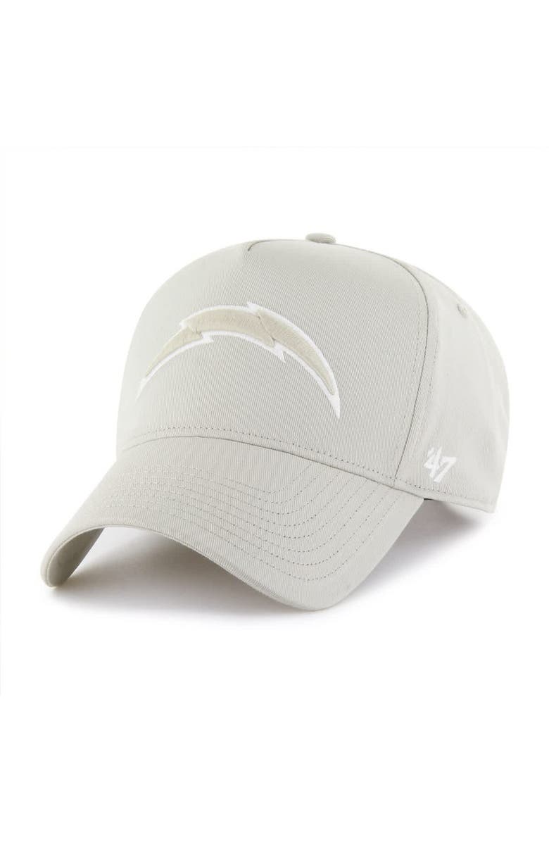 '47 Men's '47 Cream Los Angeles Chargers Foundation Offside Adjustable Hat, Alternate, color, 