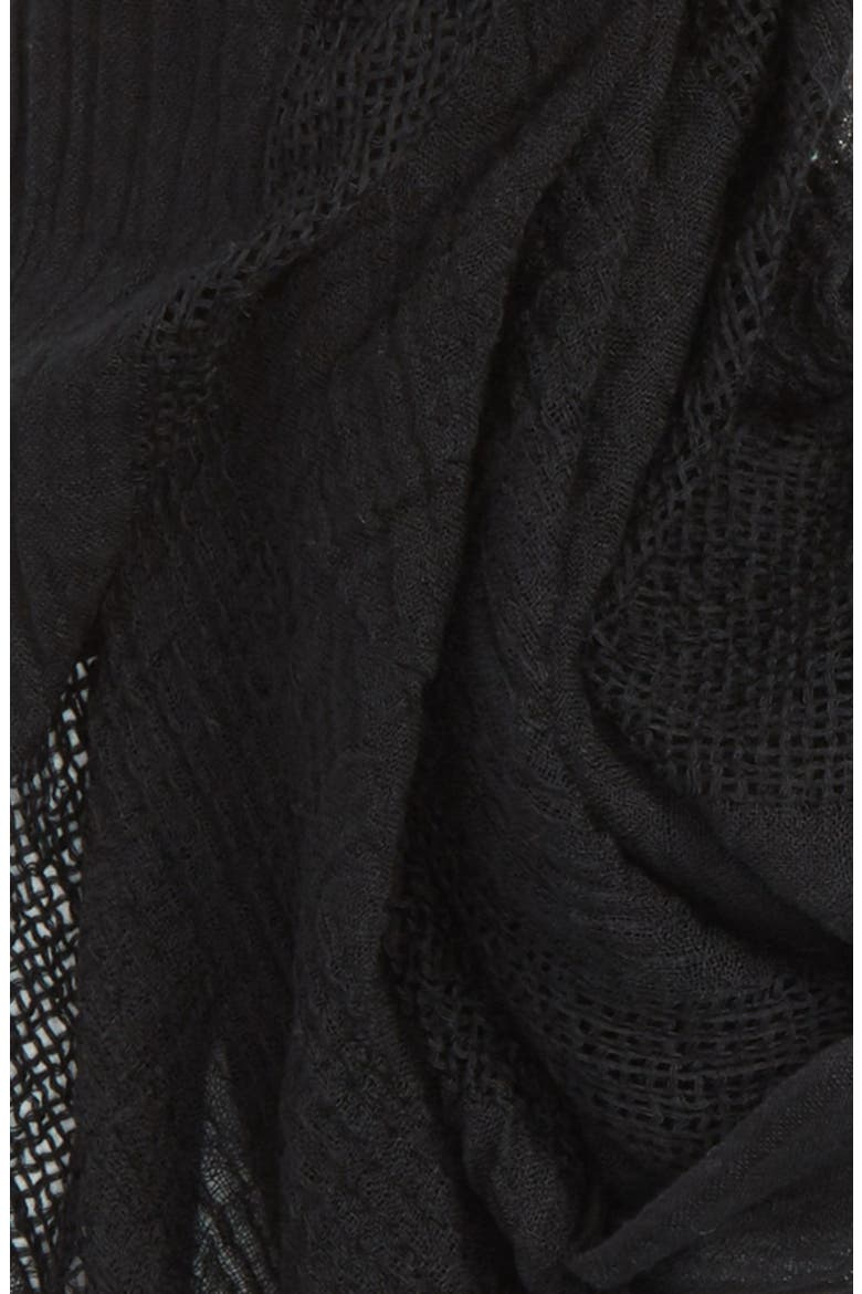 Open Stitch Panel Wrap, Alternate, color, BLACK
