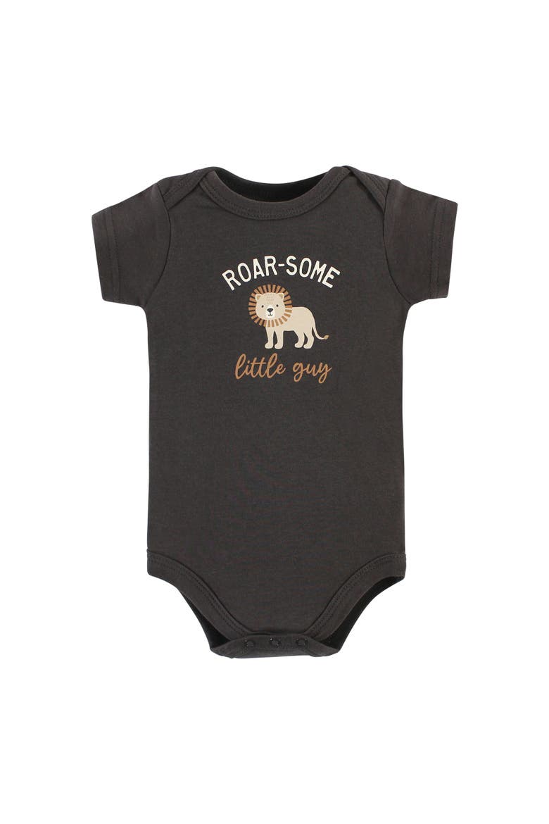 Essential Cotton Bodysuits 5-Piece Set, Alternate, color, Brave Lion 5 Pack