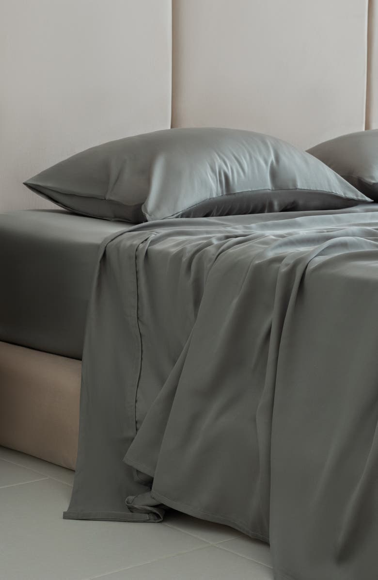 ettitude Signature Sateen Sheet Set, Alternate, color, Sage