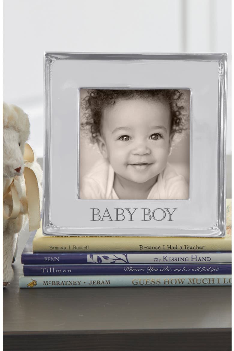 Signature Baby Boy Recycled Aluminum Picture Frame, Alternate, color, SILVER