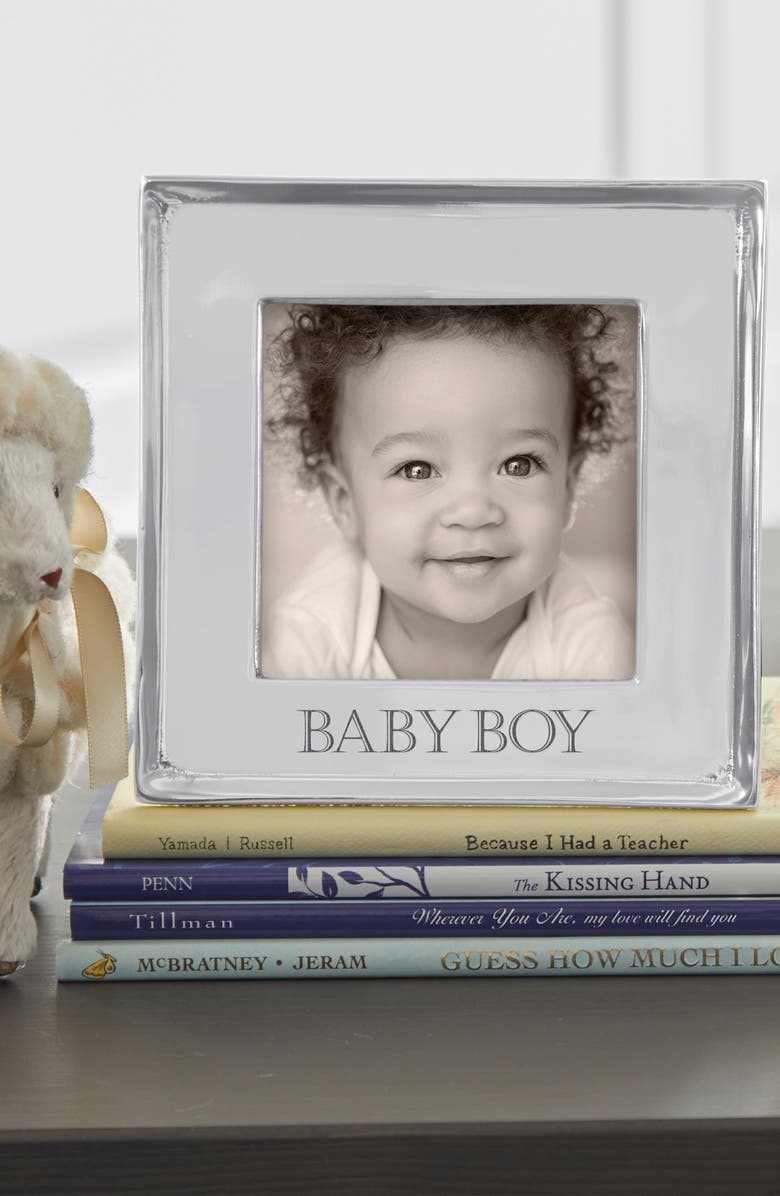 Mariposa Signature Baby Boy Recycled Aluminum Picture Frame, Alternate, color, Silver