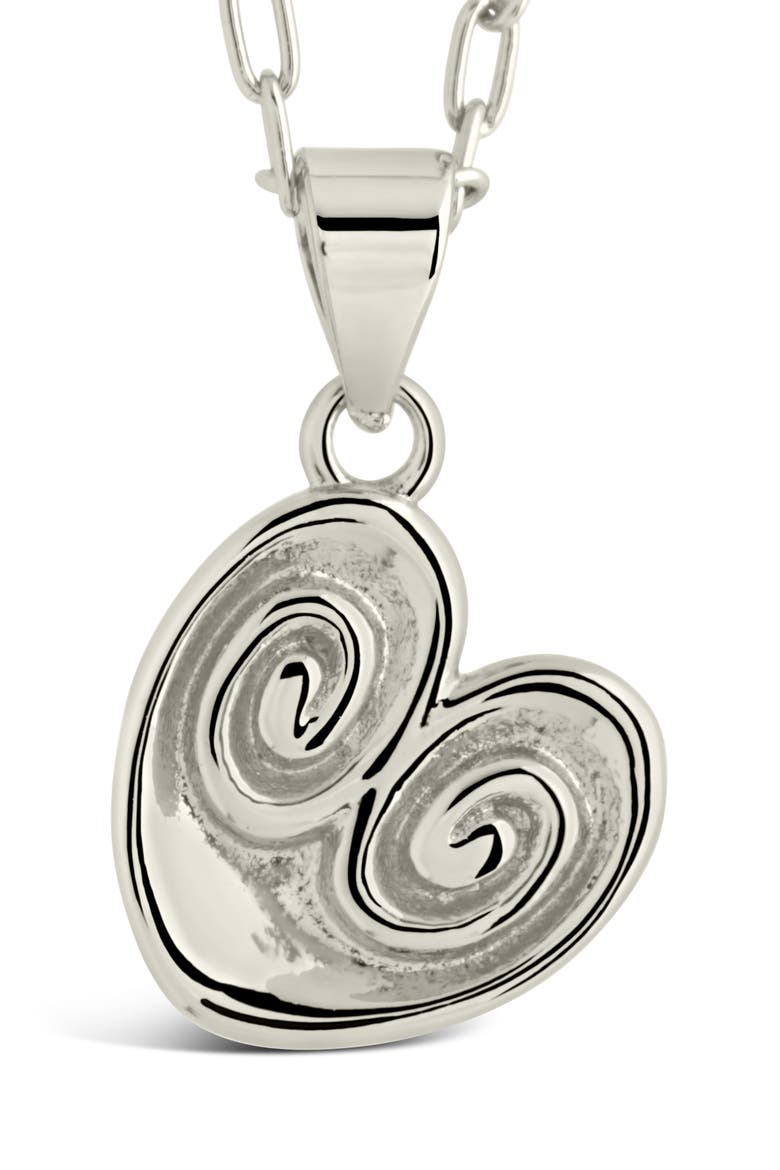 Palmier Pendant Necklace, Alternate, color, SILVER