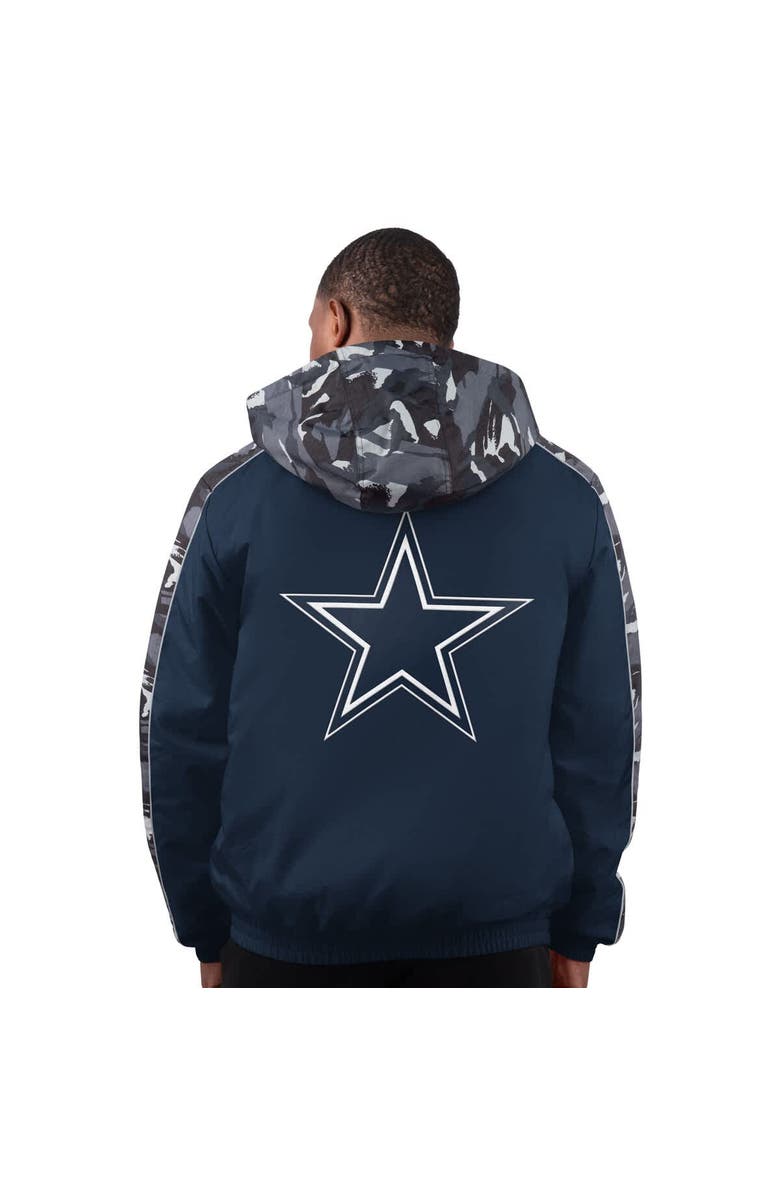 STARTER Men's Starter  Navy Dallas Cowboys Thursday Night Gridiron Full-Zip Jacket, Alternate, color, Navy