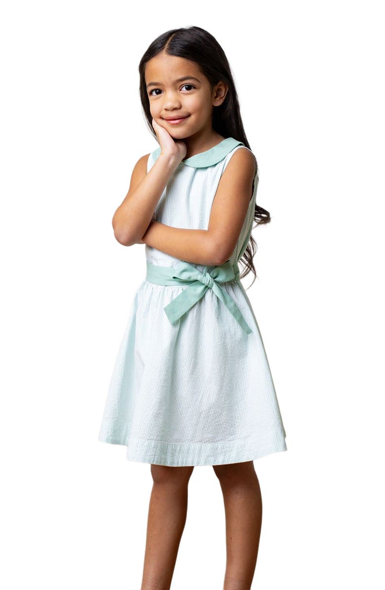Hope & Henry Girls' Organic Seersucker Peter Pan Collar Dress, Kids, Main, color,