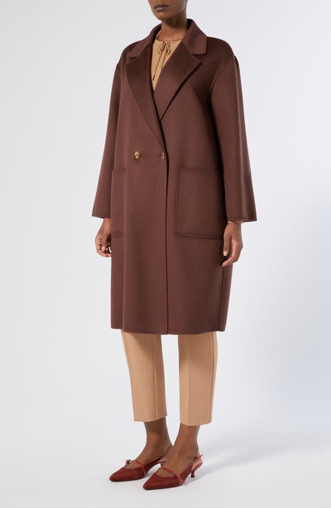 Oche Double Breasted Wool Coat (Plus)