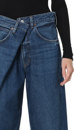 Vana Fold Waistband Wide Leg Jeans