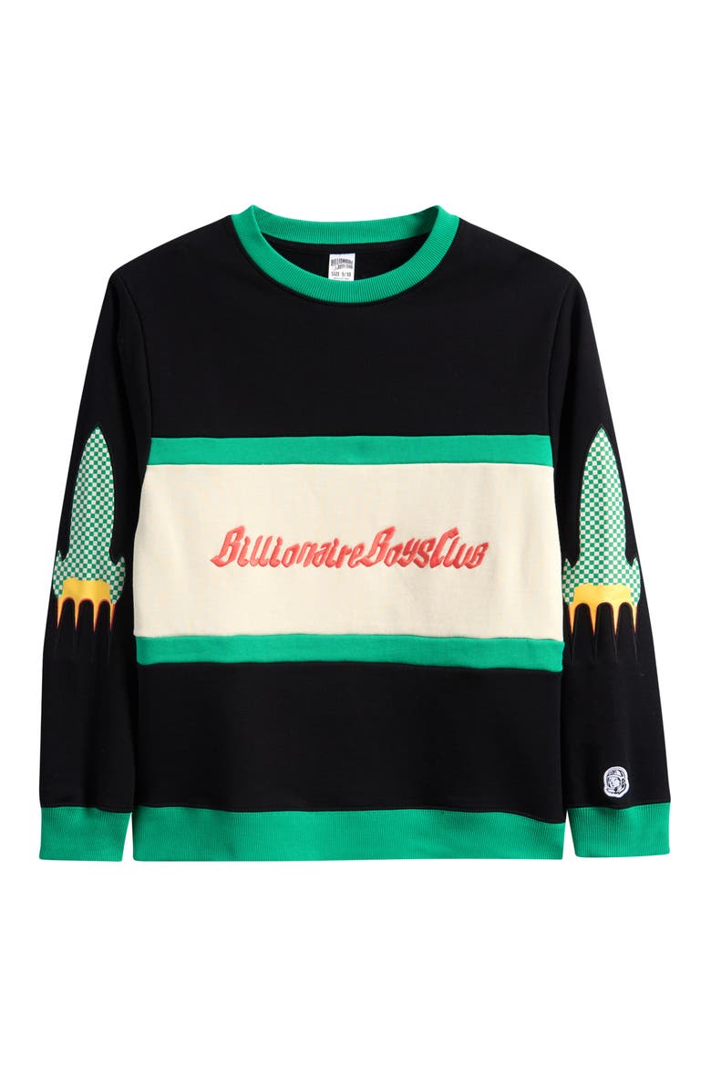 Kids' Albatross Cotton Blend Graphic Sweatshirt, Main, color, DEEP BLACK