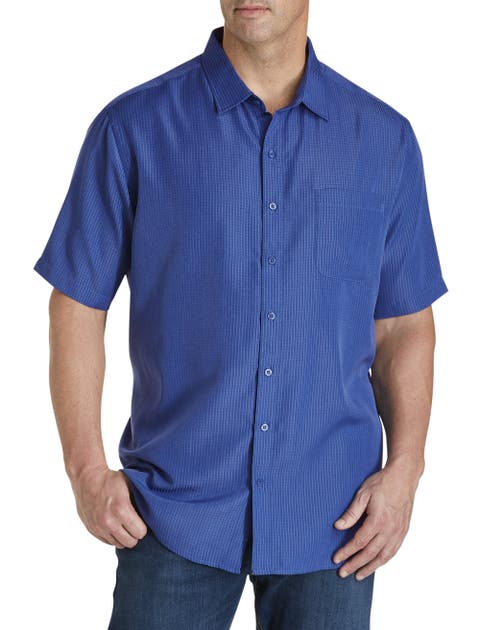 Microfiber Comfort Grid Sport Shirt