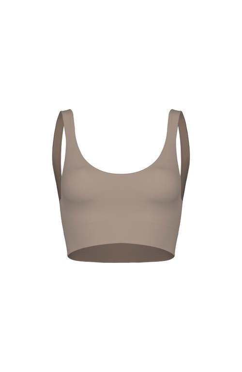 Noody Seamless Body Smooth Scoop Neck Top In Gray