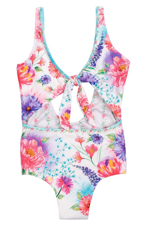Shop Agua Bendita Kids' Iliana Chroma Cutout One-piece Swimsuit