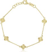 The Lovery Fine Jewelry Mini Fluted Clover Bracelet