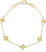 The Lovery Fine Jewelry Mini Fluted Clover Bracelet