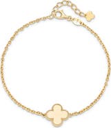 DEVATA Clover Charm Chain Bracelet in 14K Gold