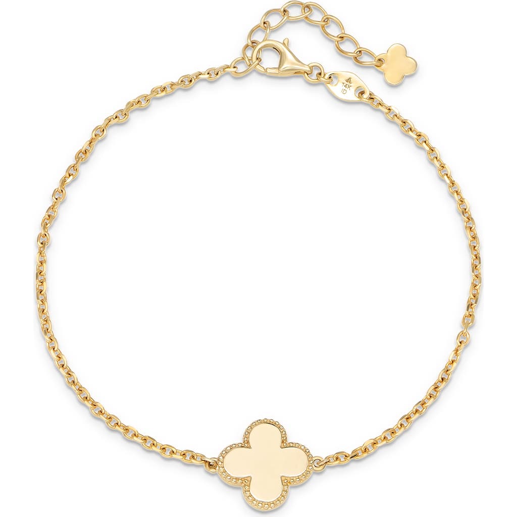 Devata Clover Charm Chain Bracelet In Gold