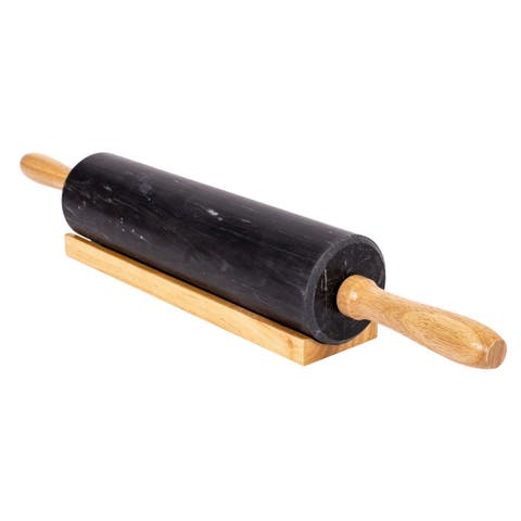 Artifacts Trading Company Marble Rolling Pin With Wooden Handles