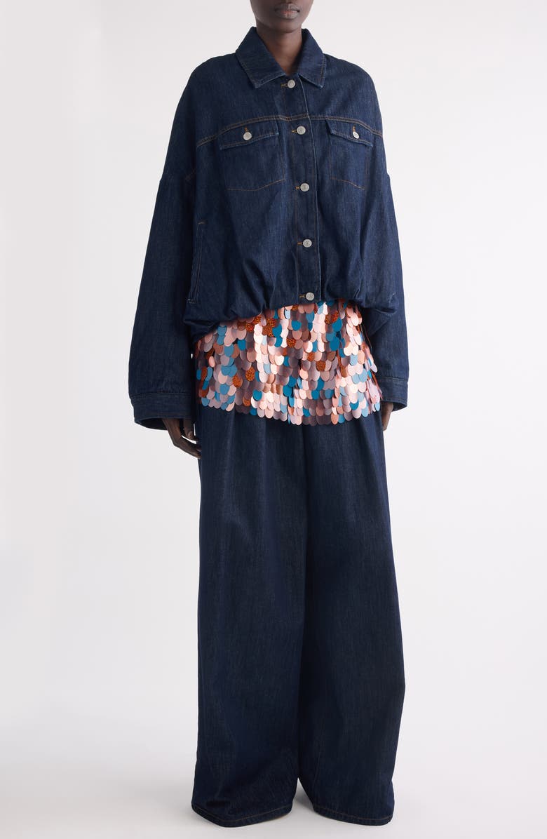 Dries Van Noten Paillette Skirt, Alternate, color, Burgundy 358