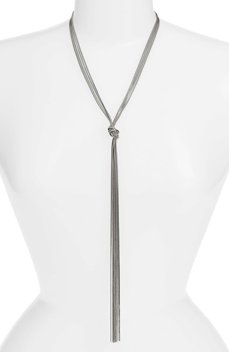 Nordstrom Multistrand Knotted Y-Necklace, Main, color, 