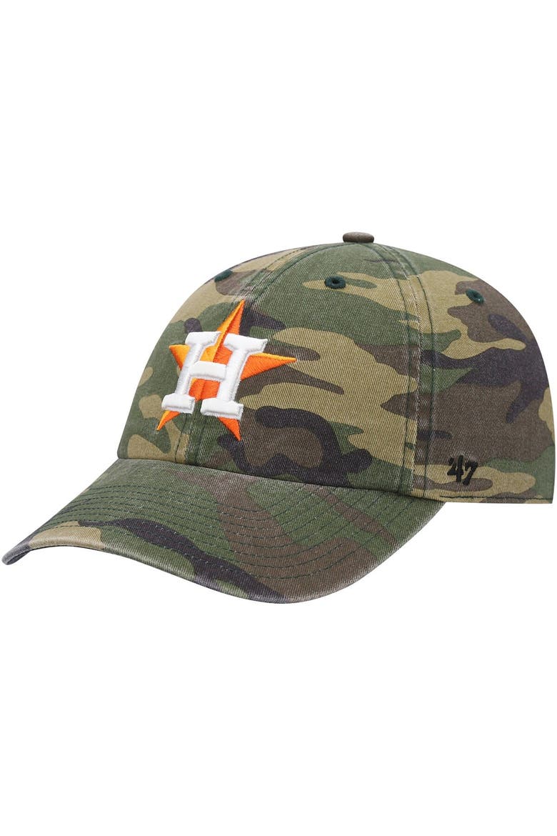 Men's '47 Camo Houston Astros Team Clean Up Adjustable Hat, Main, color, Camo
