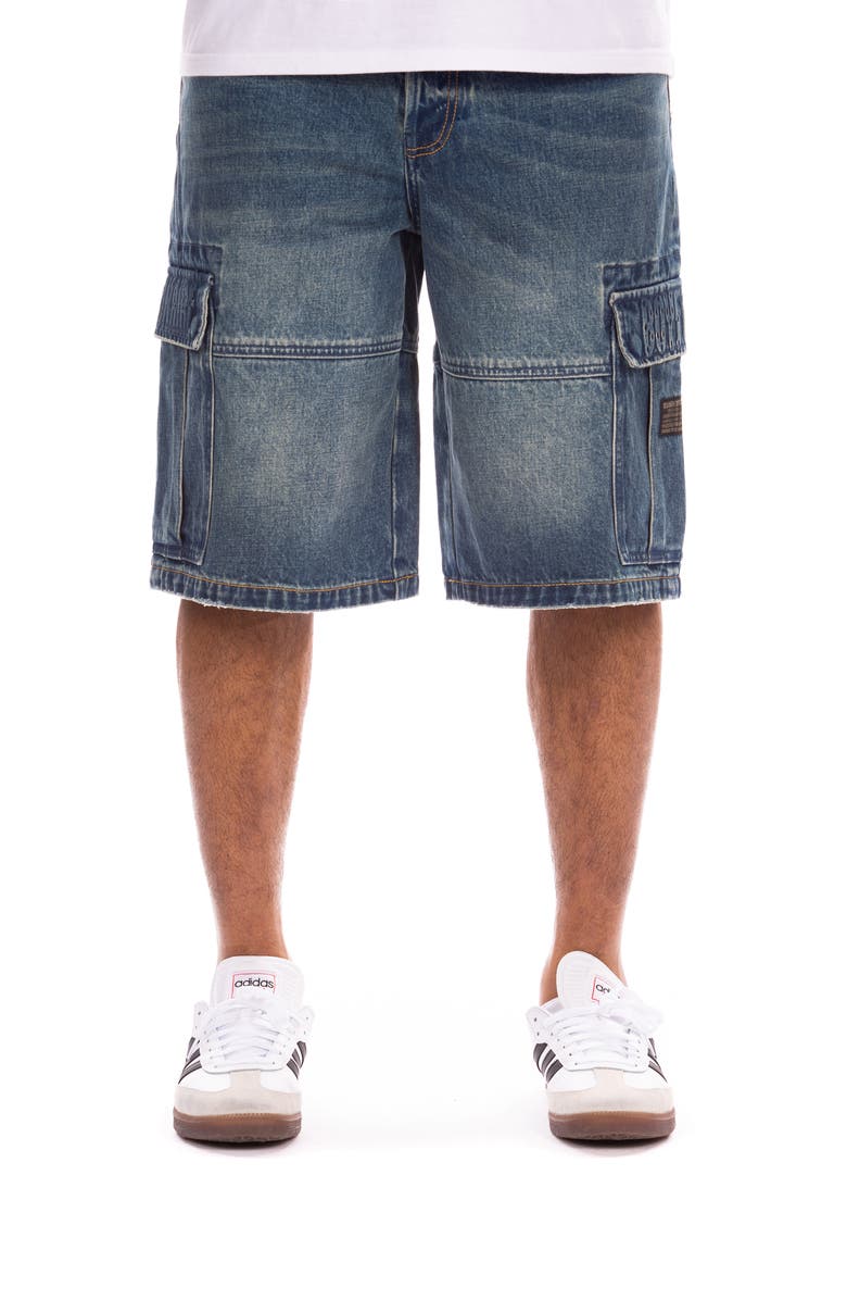 Billionaire Boys Club BB Hike Denim Cargo Shorts, Main, color, Aries