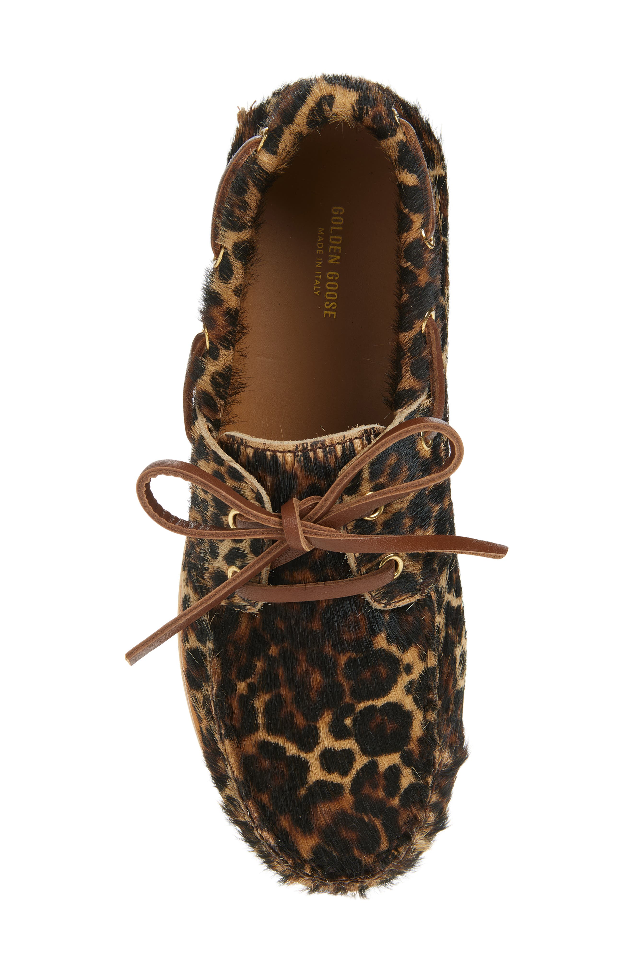 Golden Goose Kids' Cruise Genuine Calf Hair Loafer, Alternate, color, Beige Black Leo/ Black