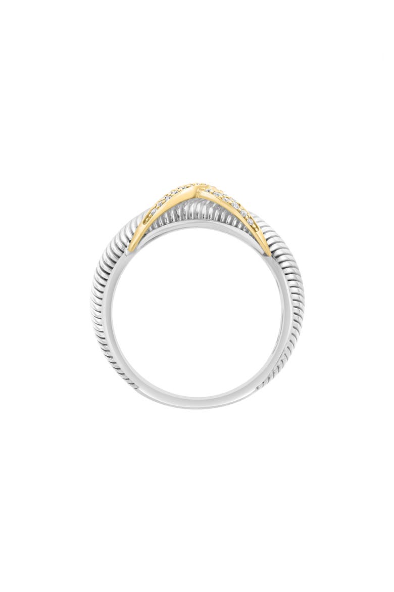 Two-Tone Pavé Diamond Ring, Alternate, color, GOLD