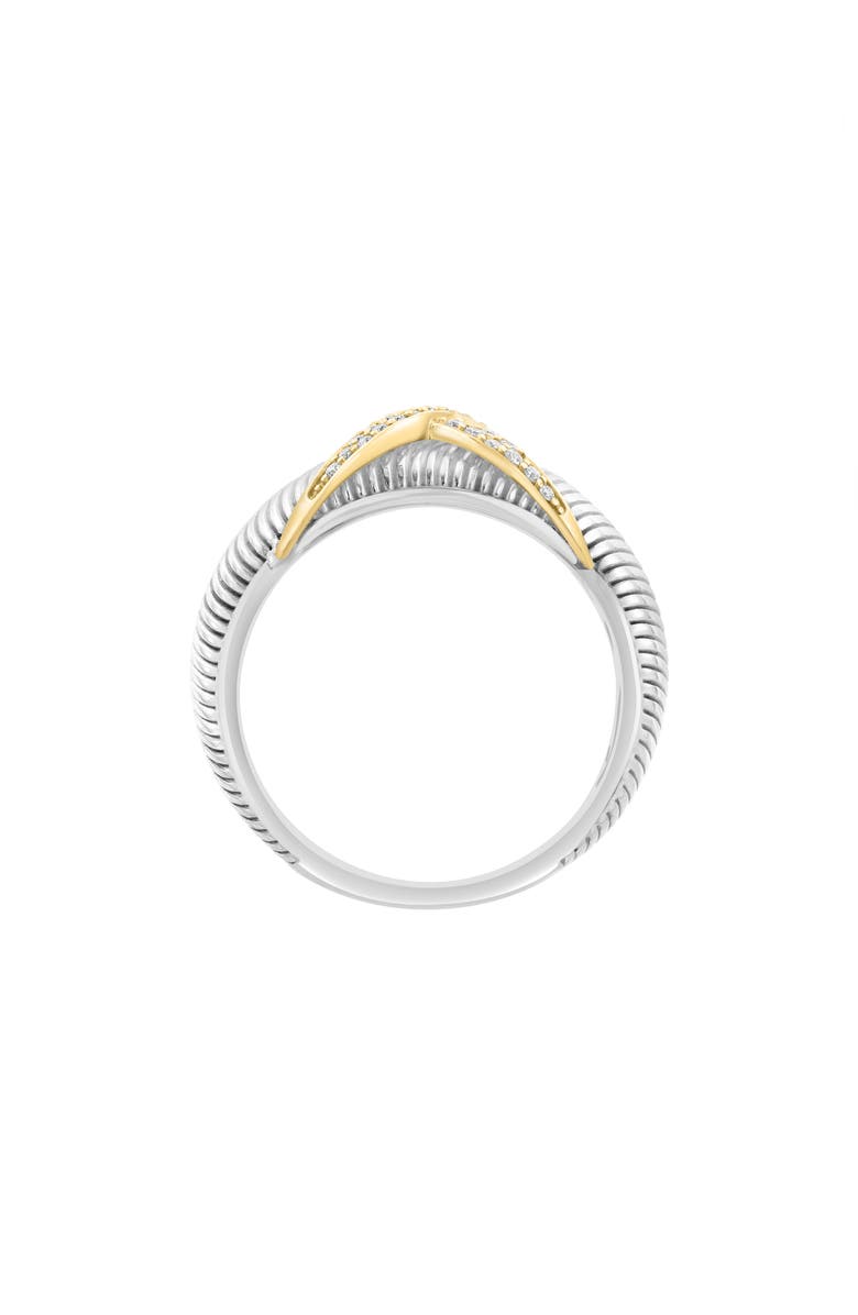 EFFY Two-Tone Pavé Diamond Ring, Alternate, color, Gold