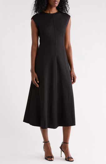 NORDSTROM RACK Seamed Ponte Fit & Flare Midi Dress
