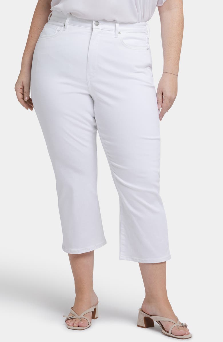 NYDJ Joni High Waist Capri Jeans, Main, color, Optic White
