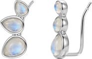st. Moran Marquise Moonstone Crawler Earrings