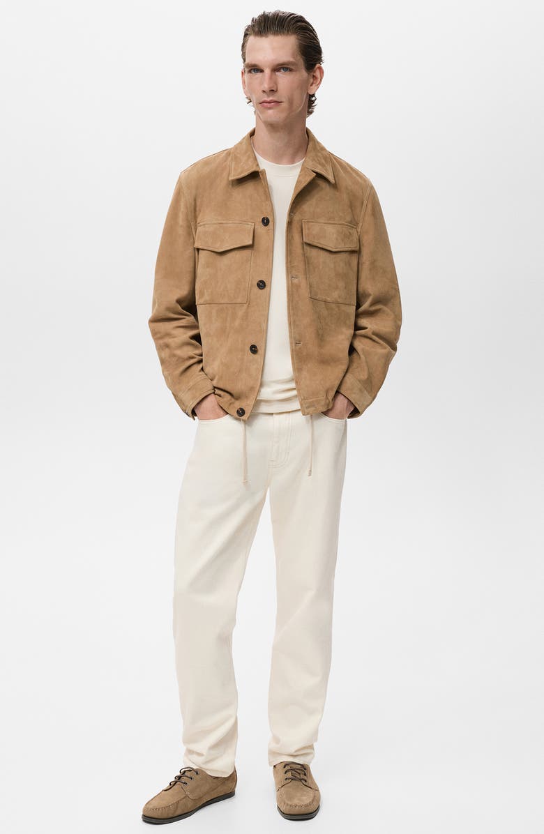 MANGO Suede Jacket, Alternate, color,