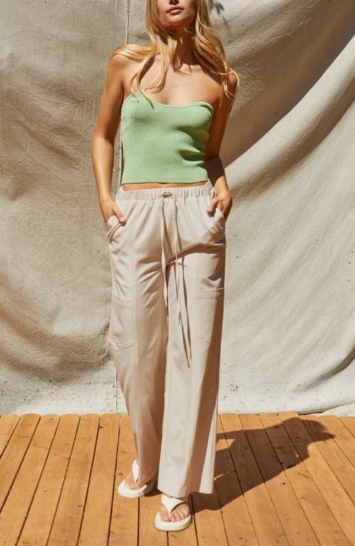 Crescent Pull On Tencel Blend Pants In Bone