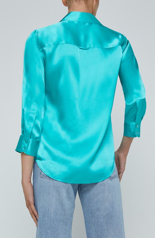 L'agence Bianca Silk Charmeuse Button-down Blouse