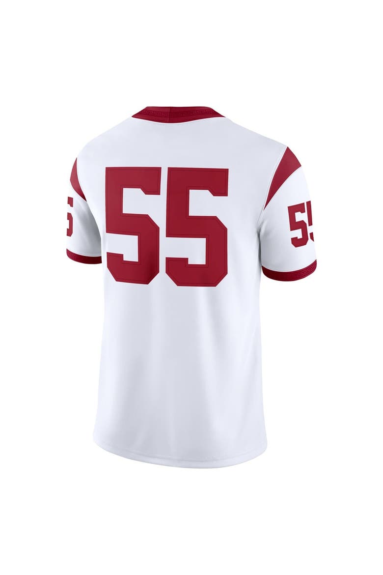 Men's Nike #55 White USC Trojans Limited Away Game Jersey, Alternate, color, White