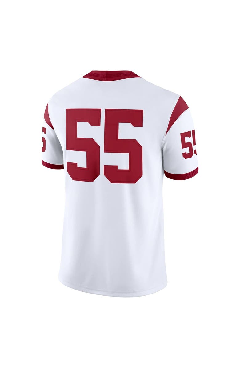 Nike Men's Nike #55 White USC Trojans Limited Away Game Jersey, Alternate, color, White