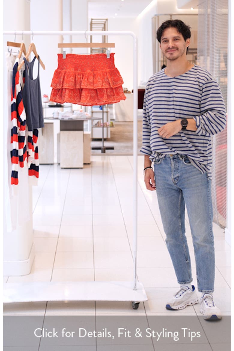 Monica Bandana Print Tiered Cotton Skort video