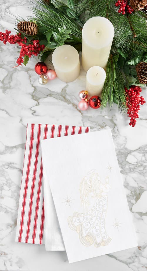 C & F Home C&f Home Champagne Praying Angel Towel In White