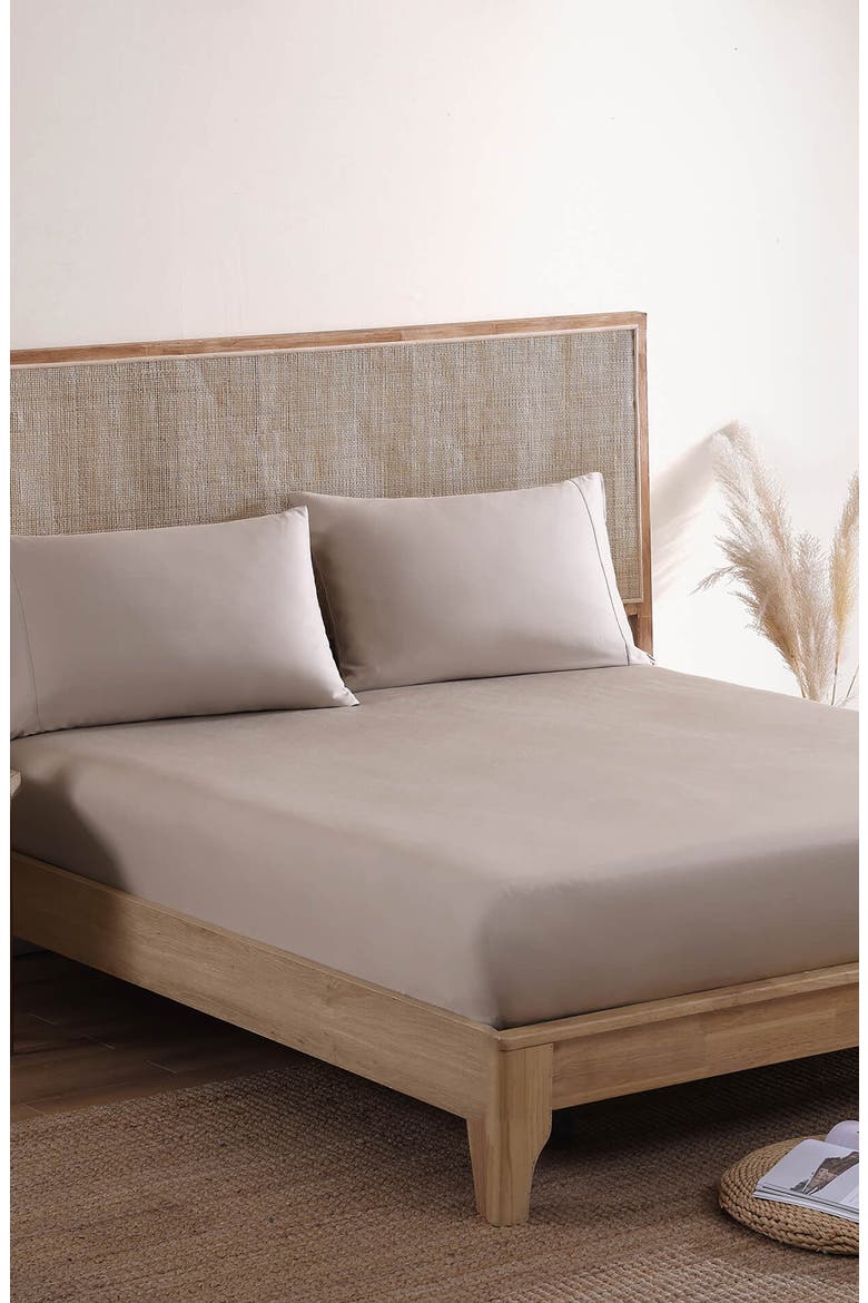 Premium Flat Sheet, Alternate, color, TAUPE