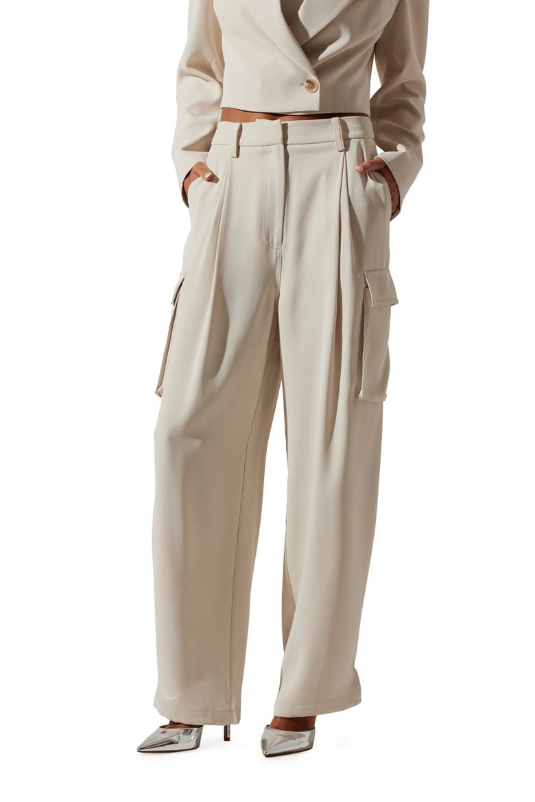 Denison Pleated Cargo Pants, Main, color, BONE