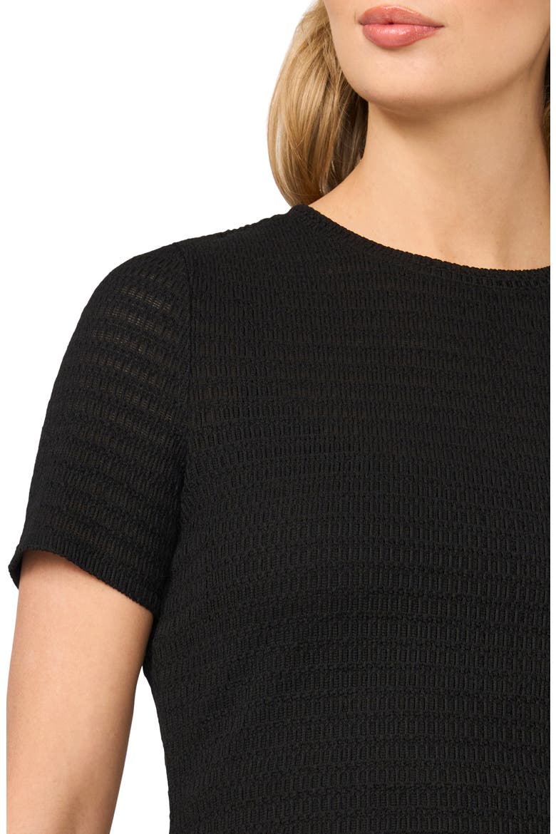 Short Sleeve Knit Top, Alternate, color, RICH BLACK