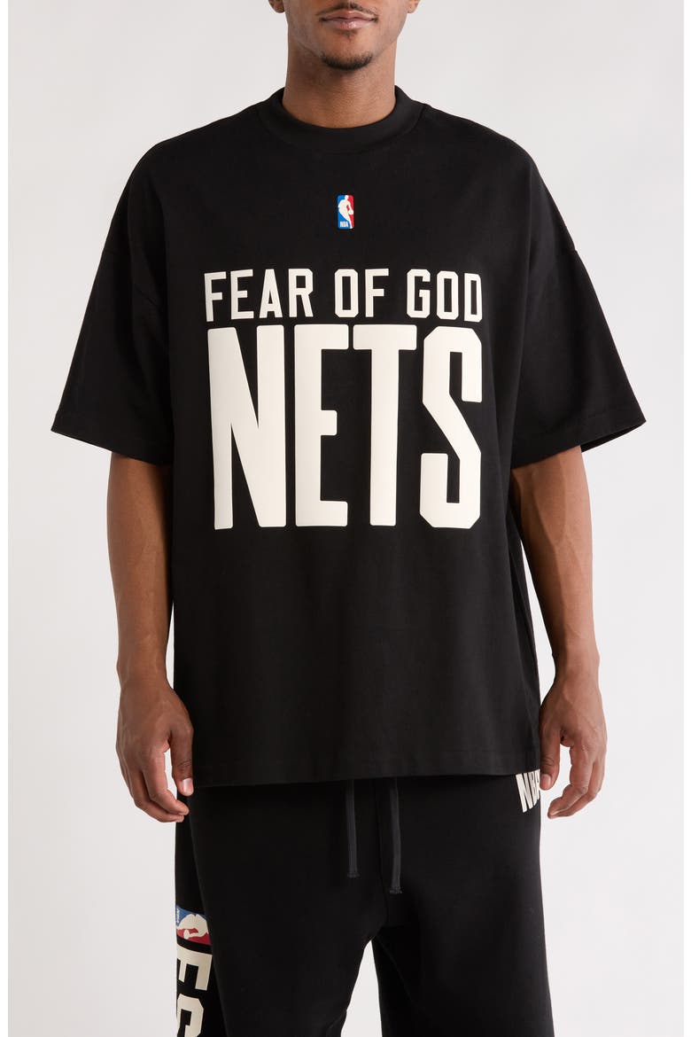 Fear of God Essentials x NBA Nets Classic Fit Graphic T-Shirt (Men