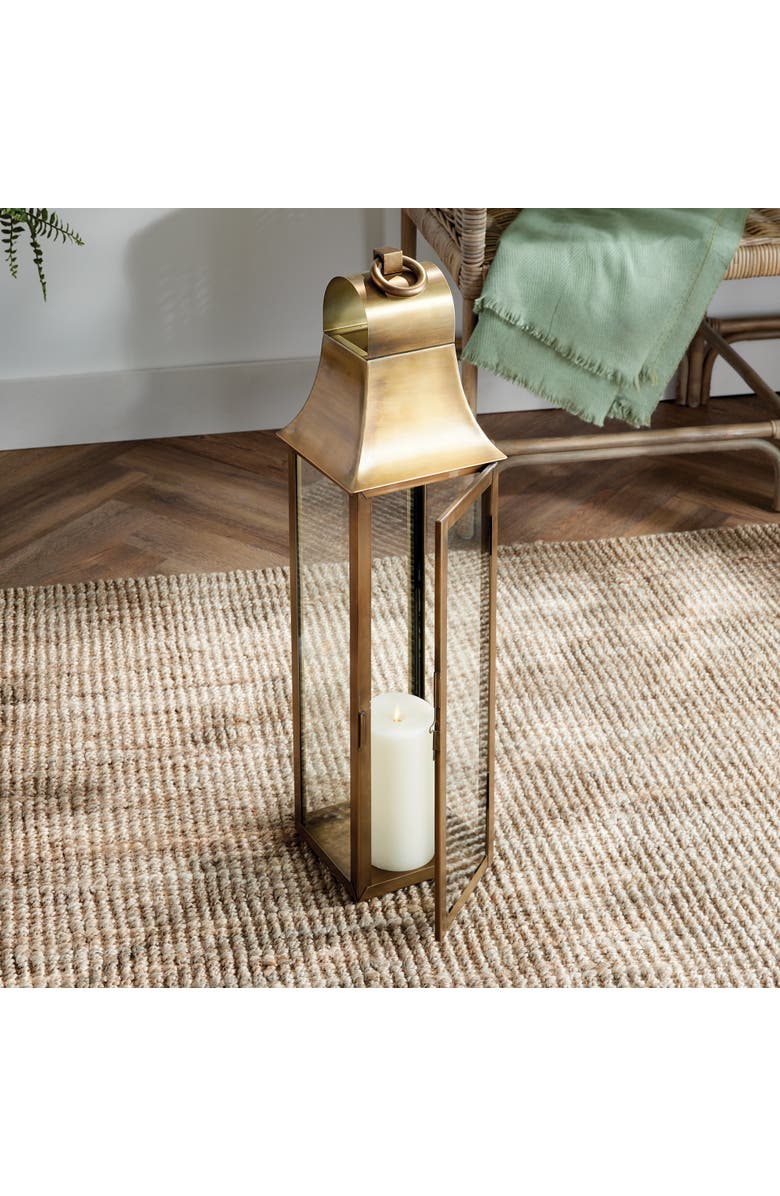 Napa Home & Garden Geneva Lantern Candle Holder Large, Alternate, color, Gold