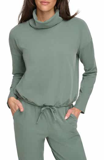 Andrew Marc Sport Sueded Piqué Pullover Sweatshirt